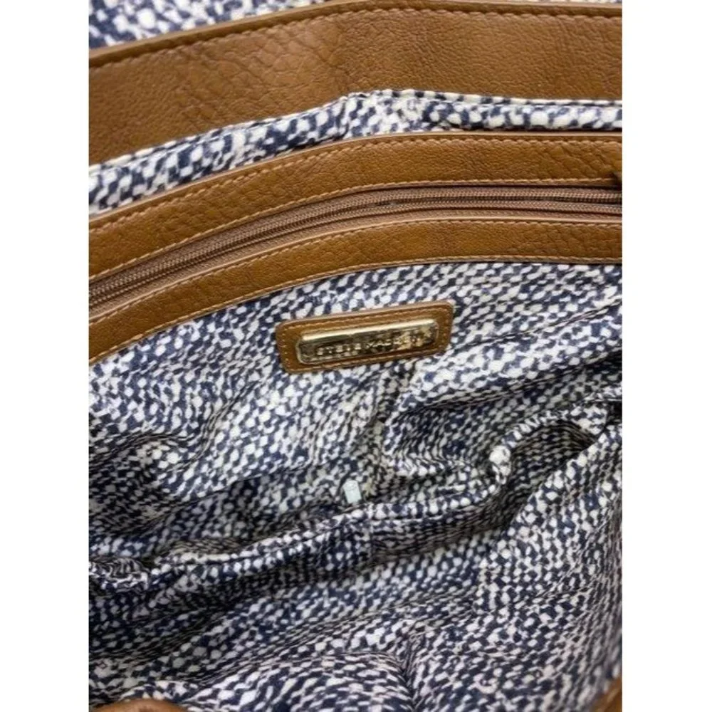 steve madden brown leather cross body bag